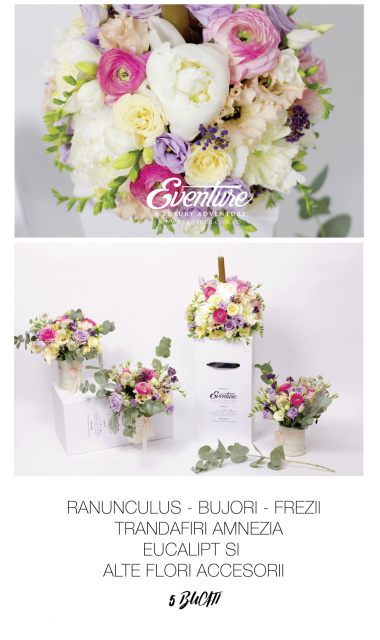 Decor cristelnita din flori naturale, Fresia 5